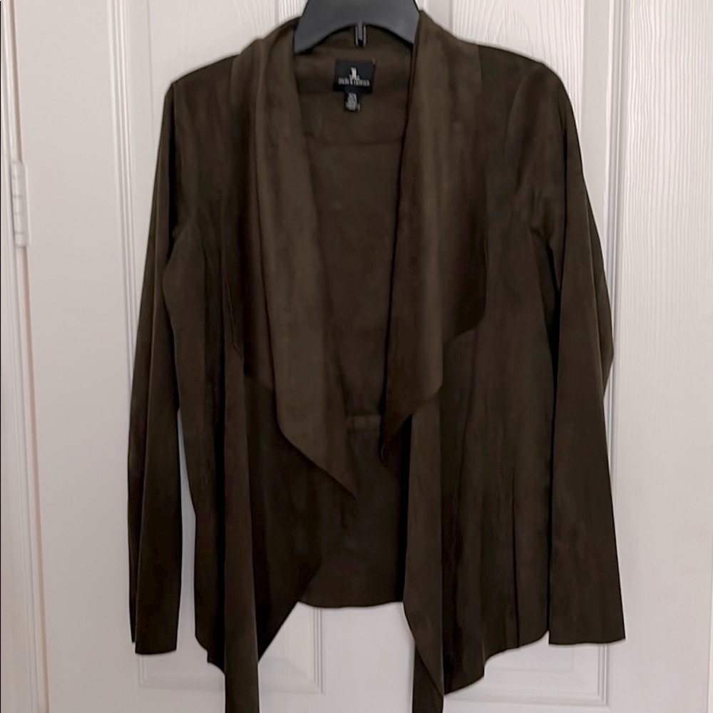 Jules and Leopold faux suede jacket olive